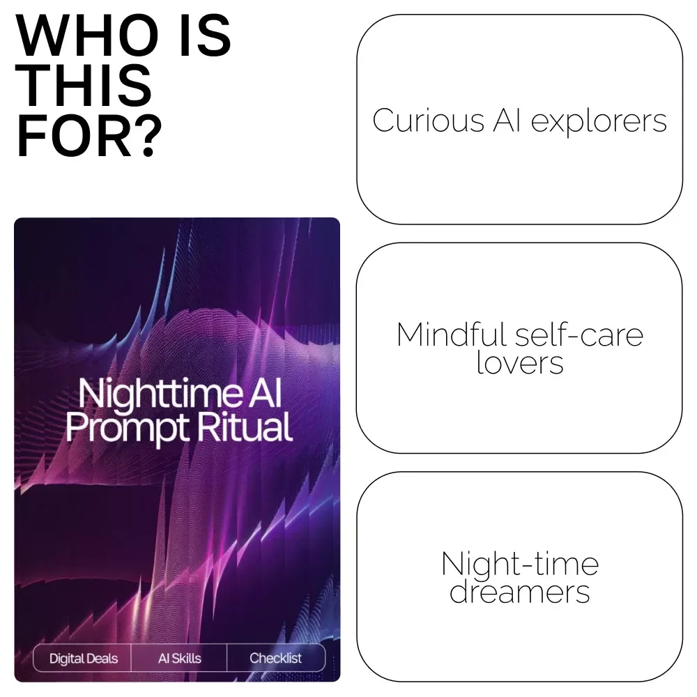 Nighttime AI Prompt Ritual | AI Prompts for Night Relaxation | Digital Sleep Checklist for Calm Evenings & Mindful Rest
