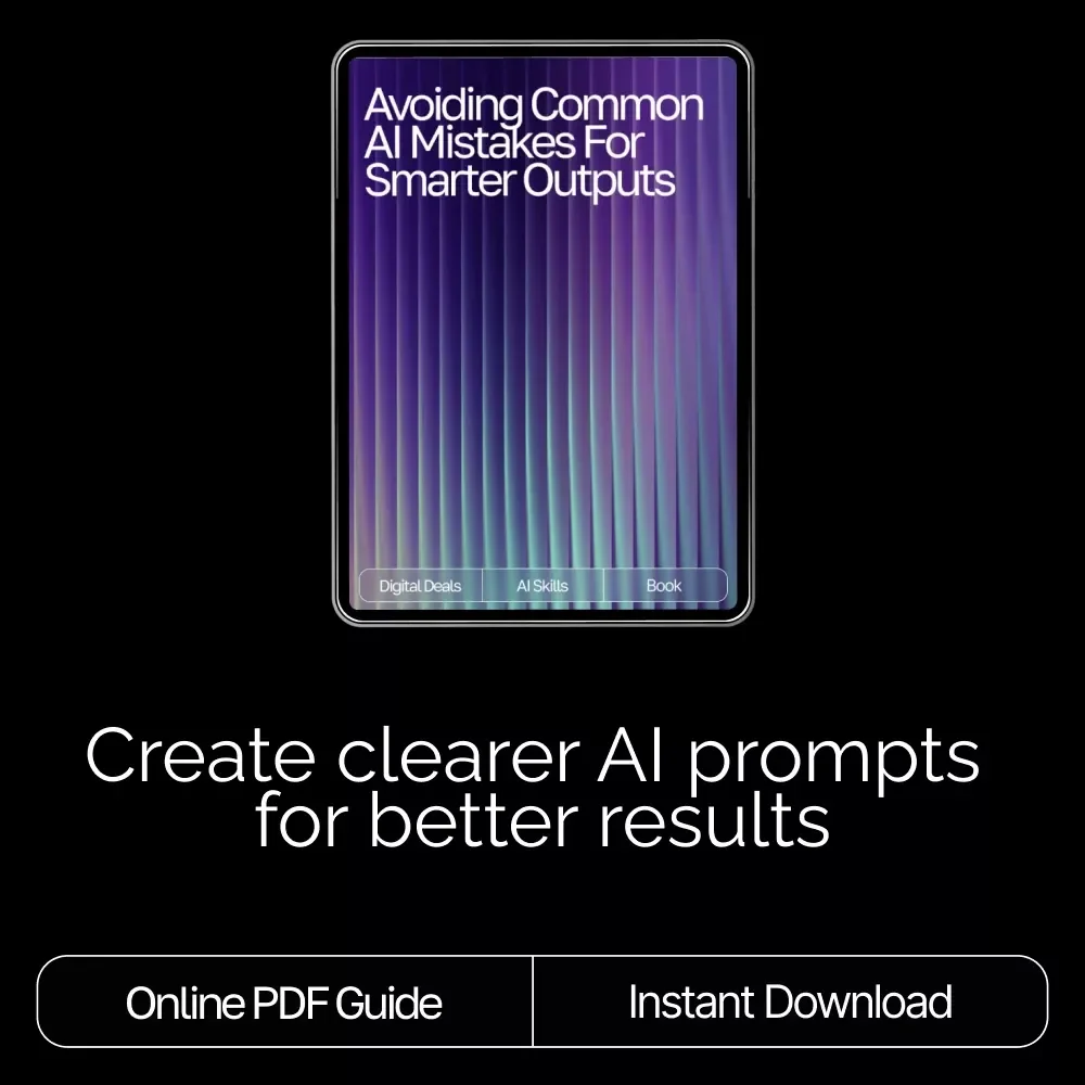 Avoiding Common AI Mistakes for Smarter Outputs | Digital eBook for Learning AI Prompt Mistakes to Avoid and Improve Results