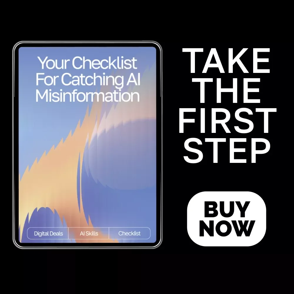 Your Checklist for Catching AI Misinformation | Digital Guide on How to Spot Fake Facts in AI Output | Printable Critical Thinking Tool for Smarter Research