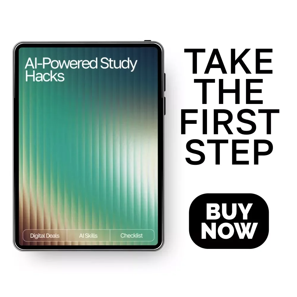 AI-Powered Study Hacks | Printable & Digital Checklist for Students | Study Planner Boost | Academic Success Tools | how to use ai to improve study and learning