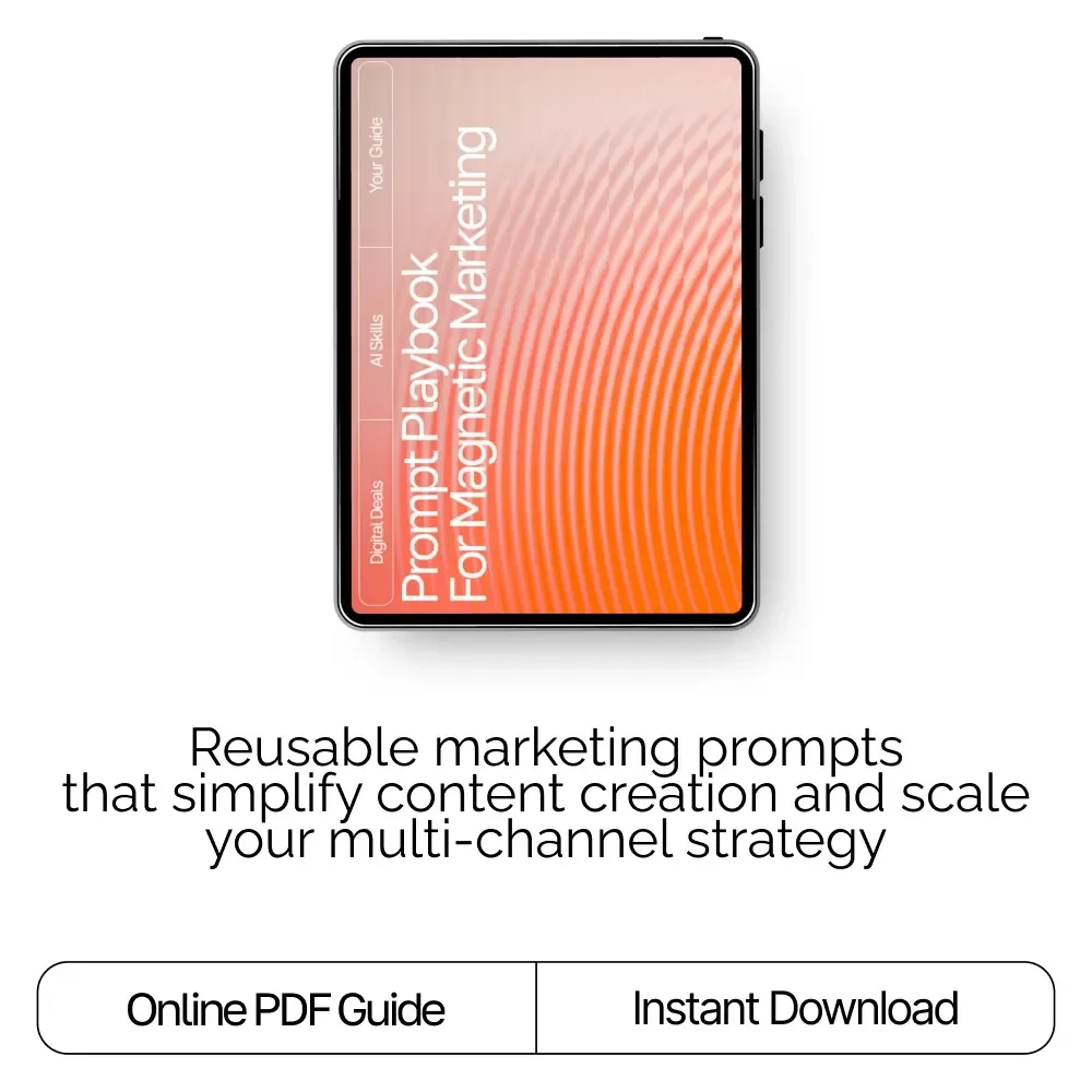 Prompt Playbook for Magnetic Marketing – Reusable Prompt Templates for Marketing Guide, Digital Download, AI Marketing Prompts, Content Creation Toolkit