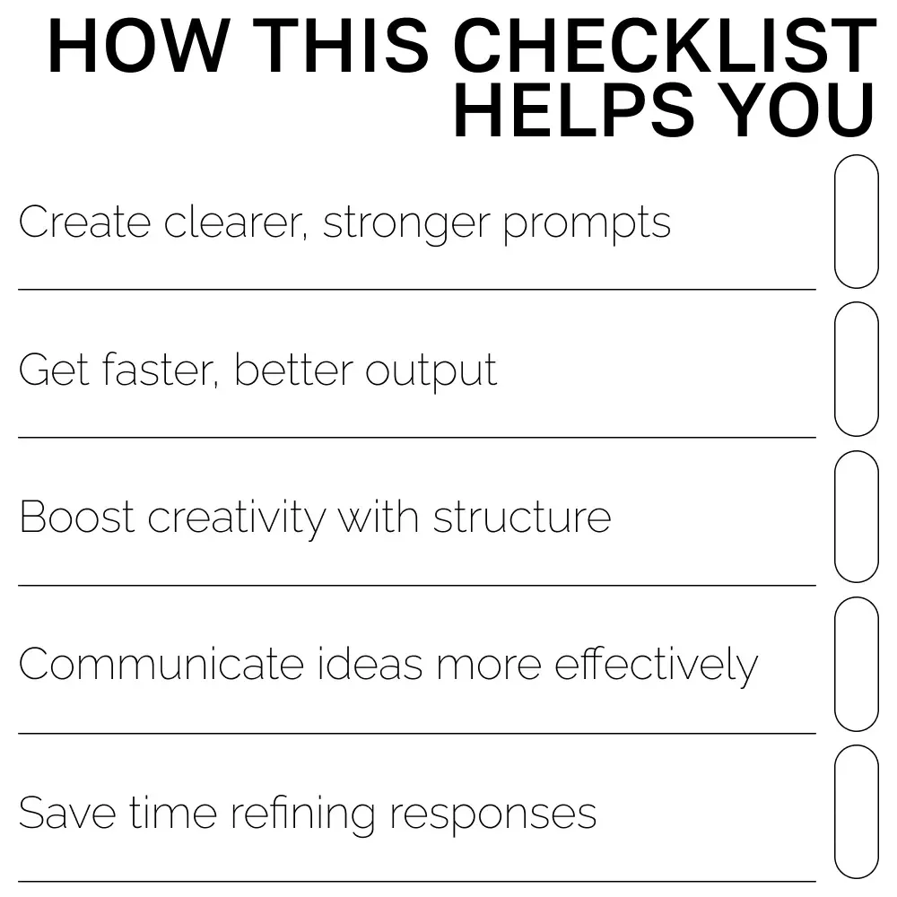 Boost Your AI Prompts for Better Output – Checklist for Creators, Coaches & Entrepreneurs | Easy Prompt Upgrades for Better Output | Digital Download