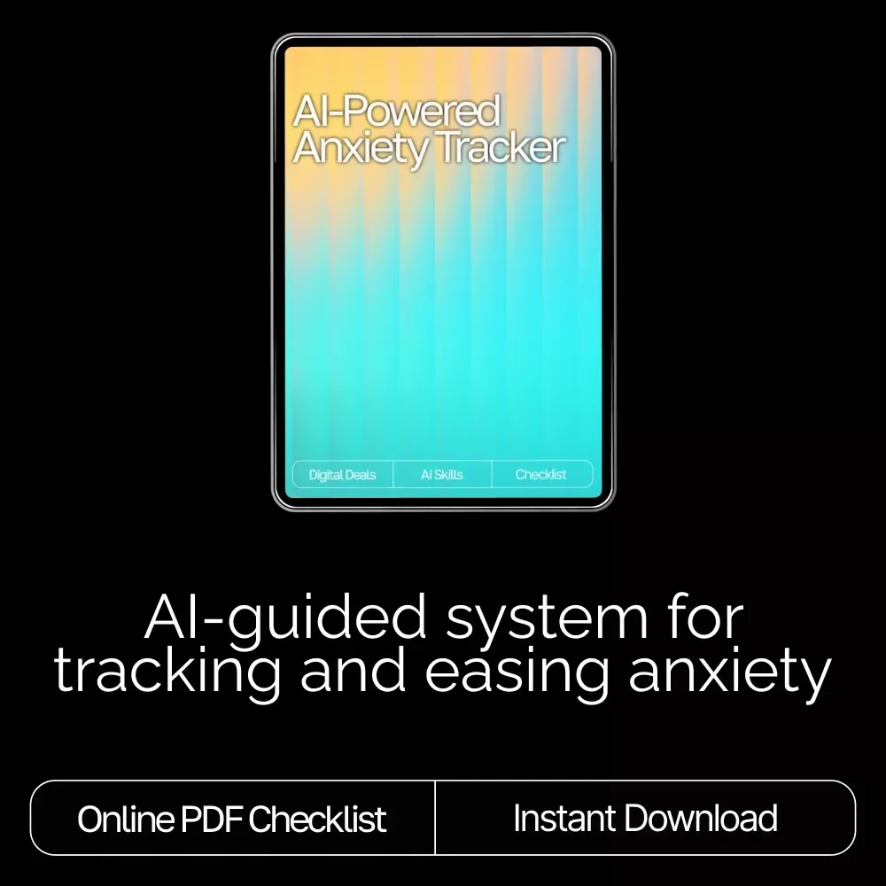 AI-Powered Anxiety Tracker | Digital Anxiety Guide, Mental Health eBook, Wellness Checklist, Mindfulness Tool for Identifying Anxiety Triggers & Building Coping Strategies