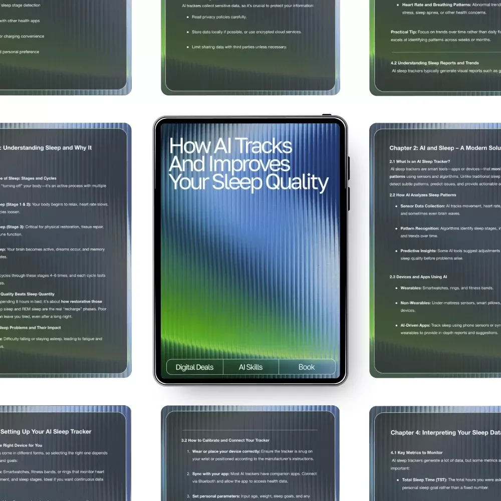 How AI Tracks and Improves Your Sleep Quality | Digital eBook | Learn How to Use an AI Tracker for Sleep Quality | Better Rest, Smarter Insights, and Healthier Nights