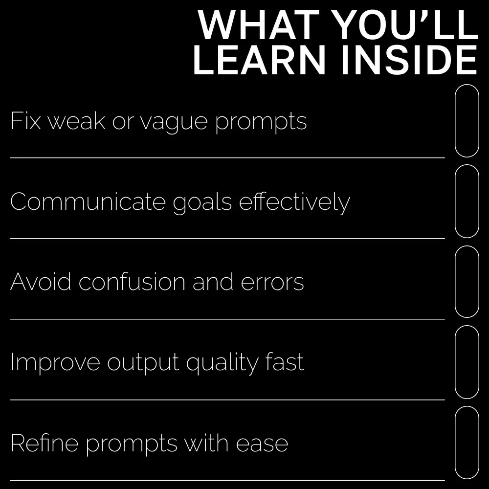 Avoiding Common AI Mistakes for Smarter Outputs | Digital eBook for Learning AI Prompt Mistakes to Avoid and Improve Results