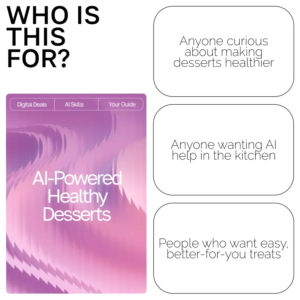 AI-Powered Healthy Desserts | Printable Guide, Recipe Inspiration, Wellness eBook, ai suggestions for healthy desserts | Digital Download for Healthy Treat Lovers