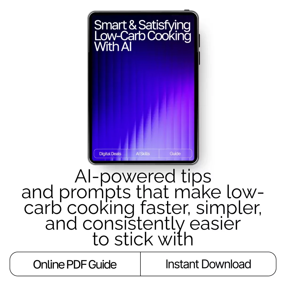 Smart & Satisfying Low-Carb Cooking with AI – Easy Low-Carb Recipe Ideas with AI | Digital Guide for Quick, Healthy Meal Inspiration