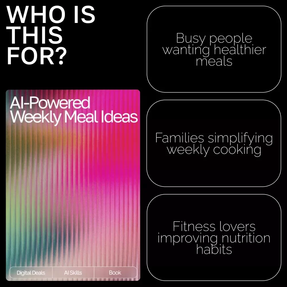 AI-Powered Weekly Meal Ideas | Digital eBook for Creating Smart, Healthy, and Easy AI Personalized Weekly Meal Ideas
