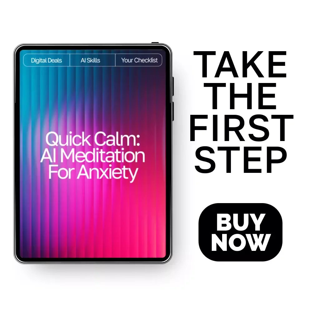 Quick Calm: AI Meditation for Anxiety Checklist | Digital Download for Stress Relief | ai quick meditation for anxiety Guide