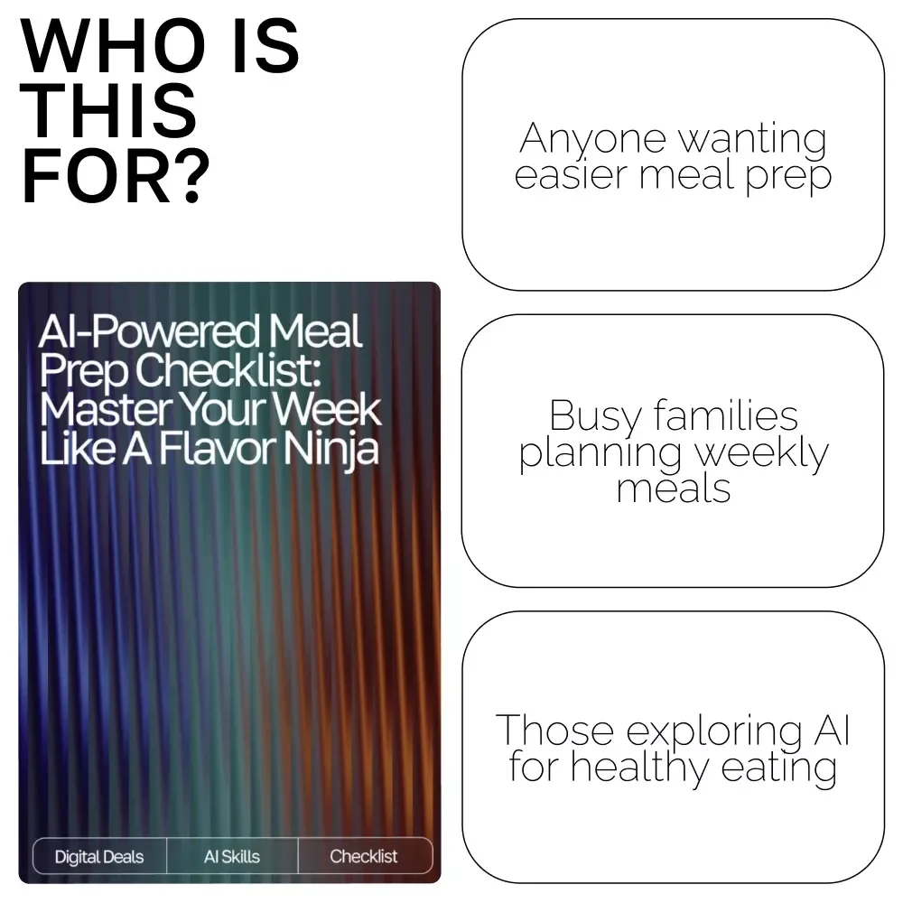AI-Powered Meal Prep Checklist | Weekly Planning Made Simple | Digital Download | AI Meal Prep Tips for the Week | Organized Cooking Guide