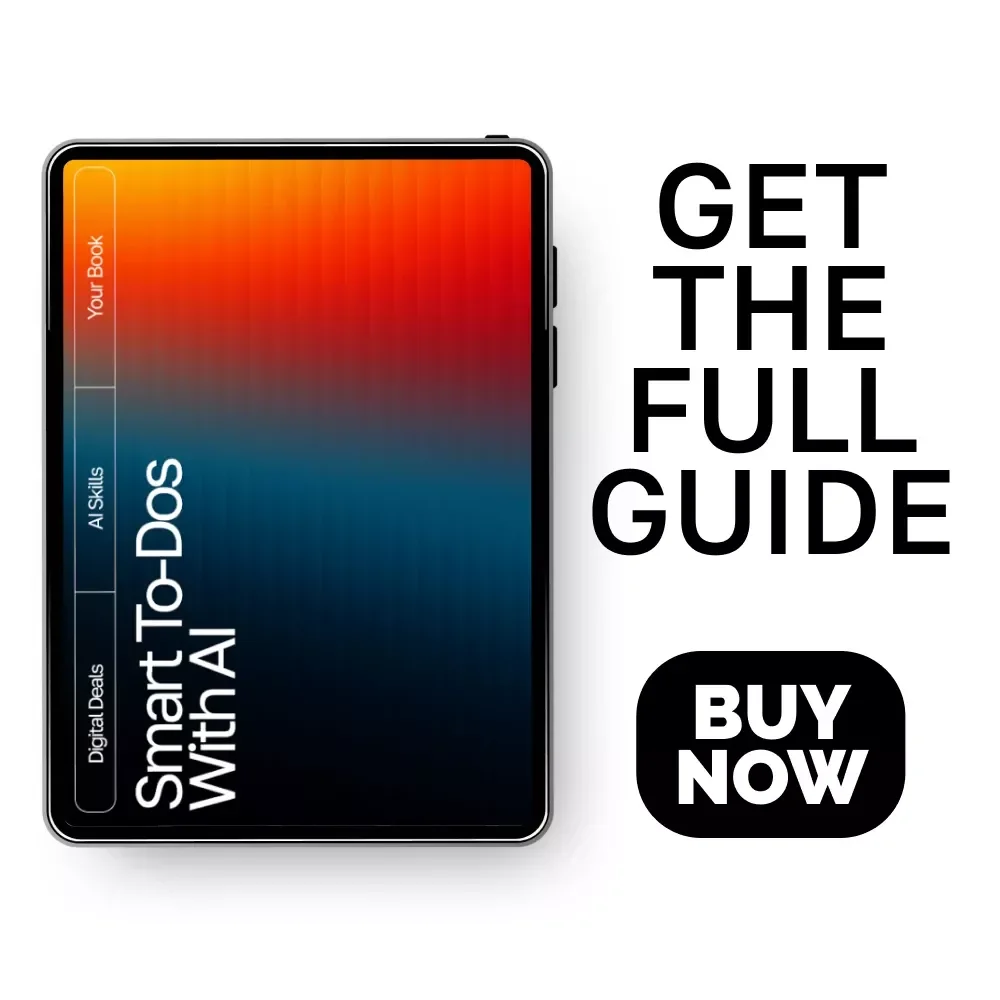 Smart To-Dos with AI – Ebook for Productivity, Digital Guide for how to use ai to create to-do lists, AI Task Planning Checklist, Instant Download