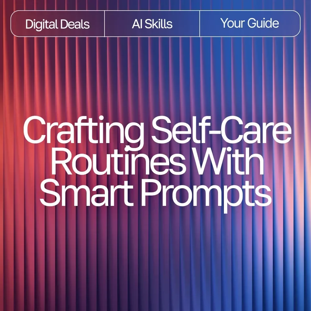 AI & You: Crafting Self-Care Routines with Smart Prompts | Self-Care eBook | AI Prompts for Self-Care Routines | Digital Download Wellness Guide