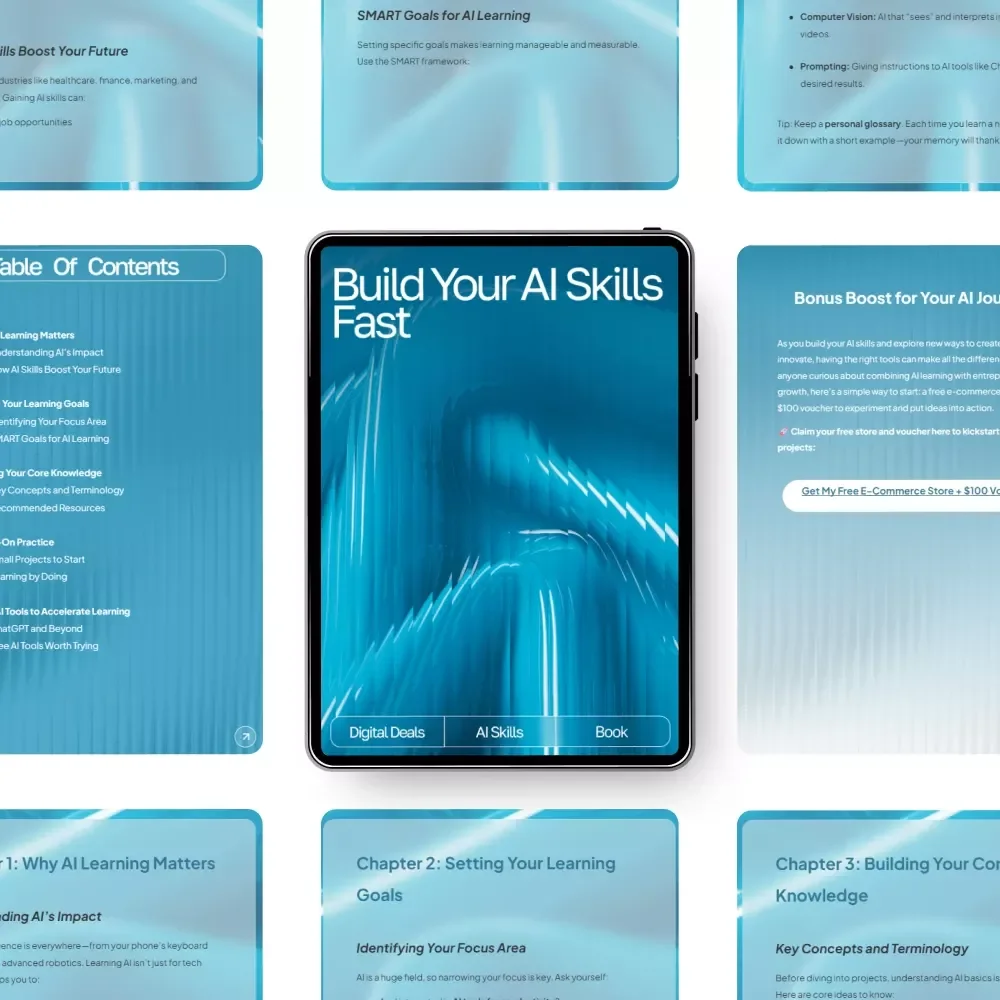 Build Your AI Skills Fast | Beginner-Friendly eBook for Creating Your Simple AI Learning Plan | How to Make a Simple AI Learning Plan Guide for Rapid Skill Growth