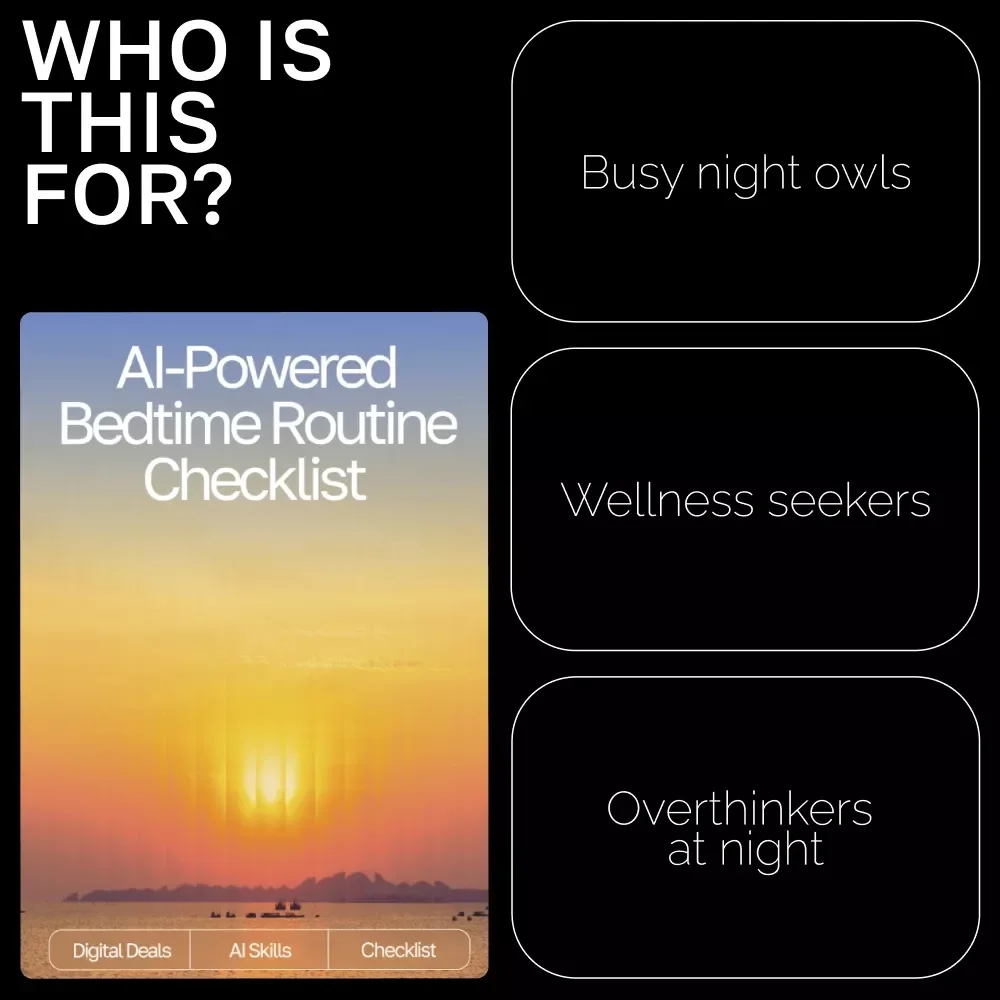 AI-Powered Bedtime Routine Checklist | Digital Download for Better Sleep | Smart Nighttime Planner With ai suggestions for bedtime routine