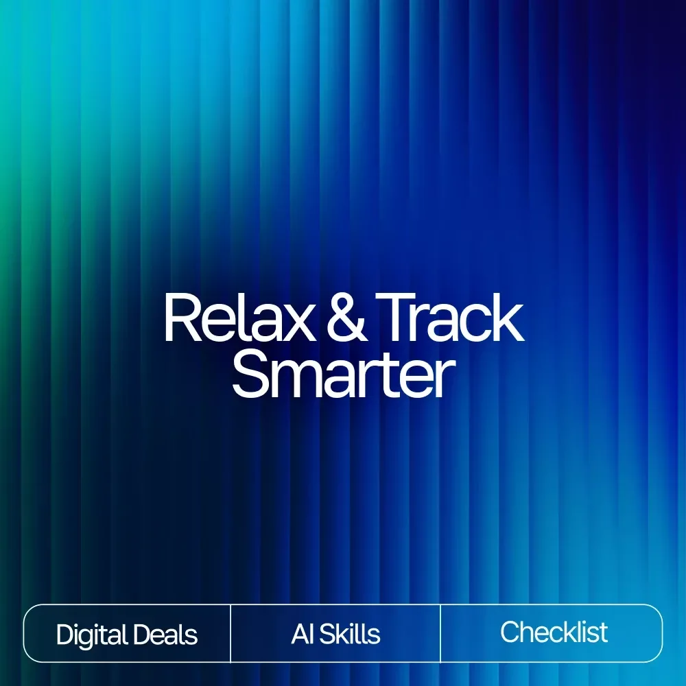 Relax & Track Smarter Checklist | Simple Relaxation Tracking Methods with AI | Wellness Planner | Stress-Relief Tracker | Digital Download