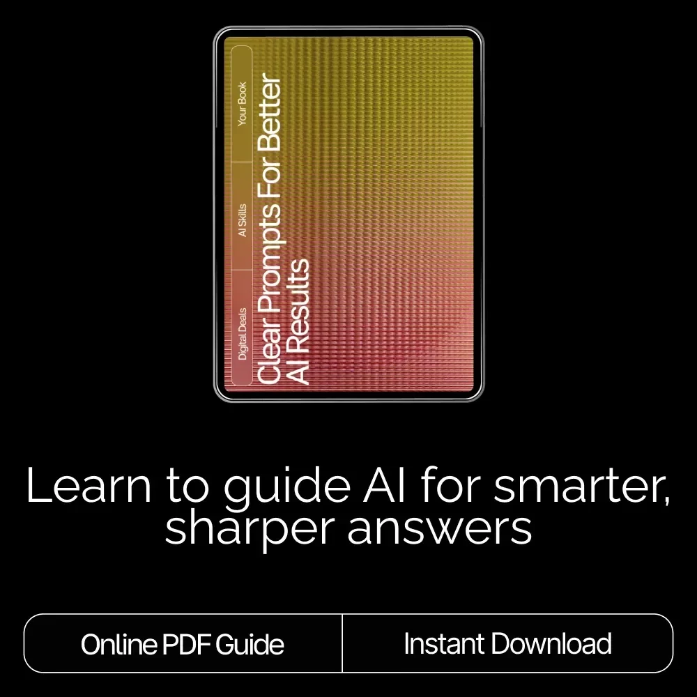 Clear Prompts for Better AI Results | Digital eBook on How to Give Clear Instructions to AI for Accurate, Creative, and Reliable Outputs