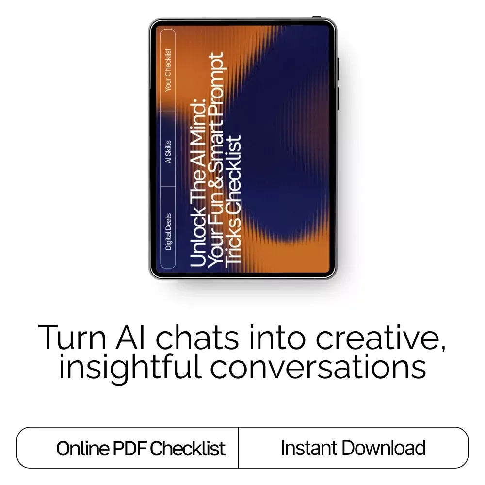 Unlock the AI Mind: Your Fun & Smart Prompt Tricks Checklist | Digital Download for Mastering Prompt Tricks for Deeper AI Insights