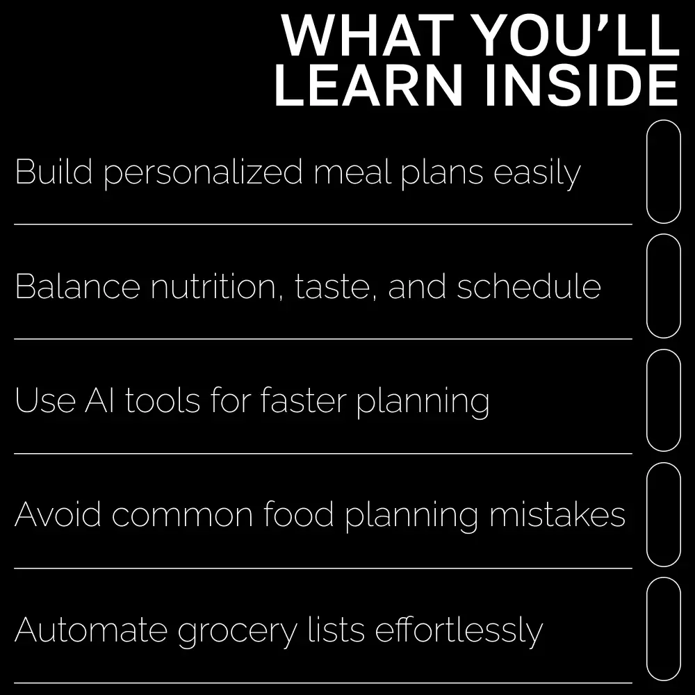 AI-Powered Weekly Meal Ideas | Digital eBook for Creating Smart, Healthy, and Easy AI Personalized Weekly Meal Ideas