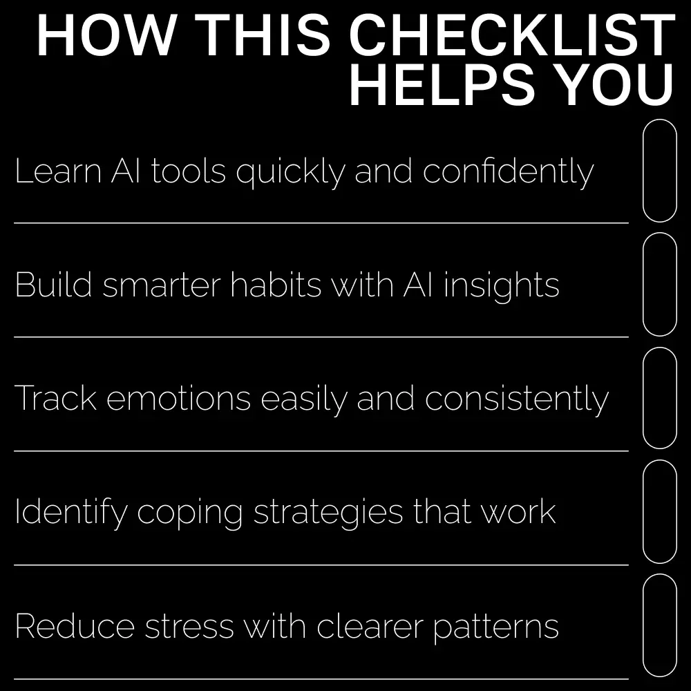 AI-Powered Anxiety Tracker | Digital Anxiety Guide, Mental Health eBook, Wellness Checklist, Mindfulness Tool for Identifying Anxiety Triggers & Building Coping Strategies