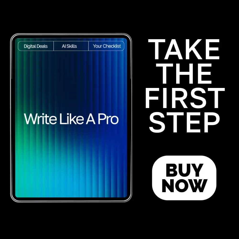 Write Like a Pro Checklist | best prompt formulas for ai writing | Ultimate AI Writing Prompt Guide for eBooks, Copy, Blogs & Creators