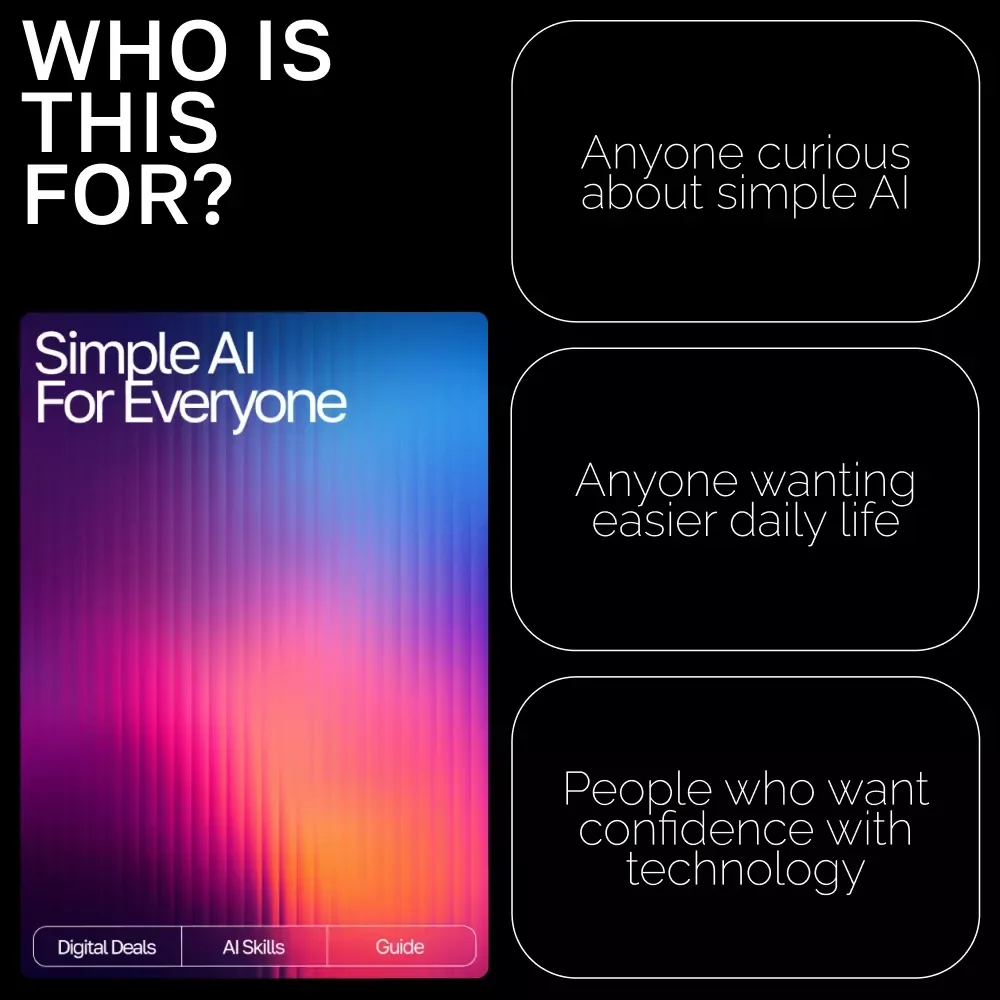 Simple AI for Everyone – A Beginner-Friendly Guide for Teaching Technology Comfortably | Digital Download for Explaining AI Basics to Older Adults | Easy How-To Resource for Caregivers, Teachers & Families