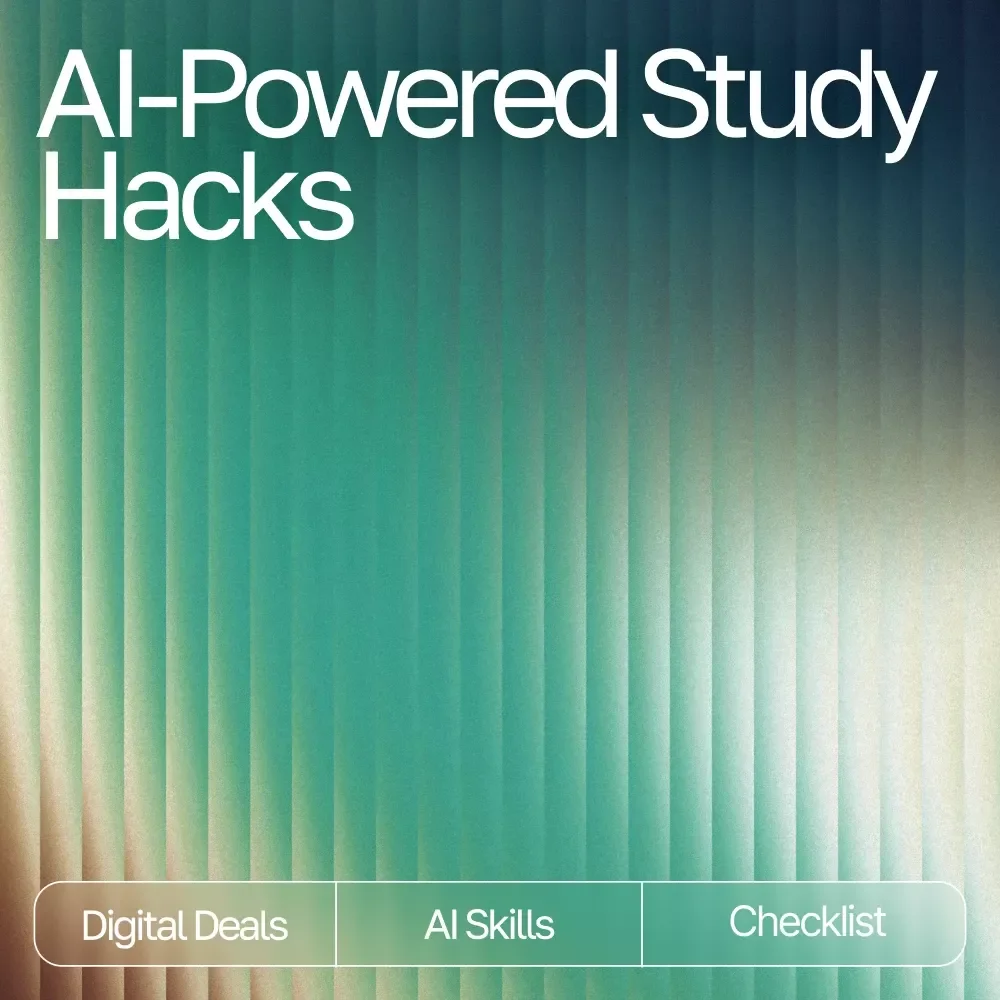 AI-Powered Study Hacks | Printable & Digital Checklist for Students | Study Planner Boost | Academic Success Tools | how to use ai to improve study and learning