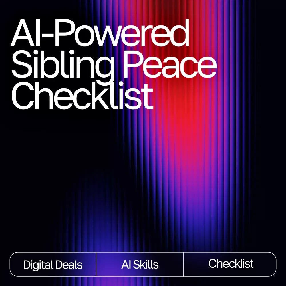 AI-Powered Sibling Peace Checklist | Gentle Parent Toolkit for ai help for sibling conflict resolution | Printable Family Harmony Guide (Digital Download)