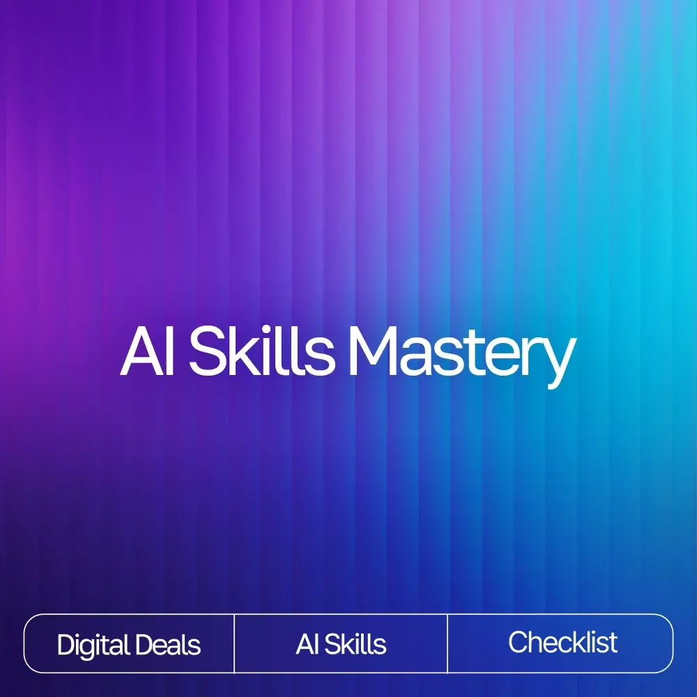 AI Skills Mastery Checklist | Digital Download | Productivity Guide for how to choose the right ai tool for your task | AI Workflow Optimization & Tool Selection