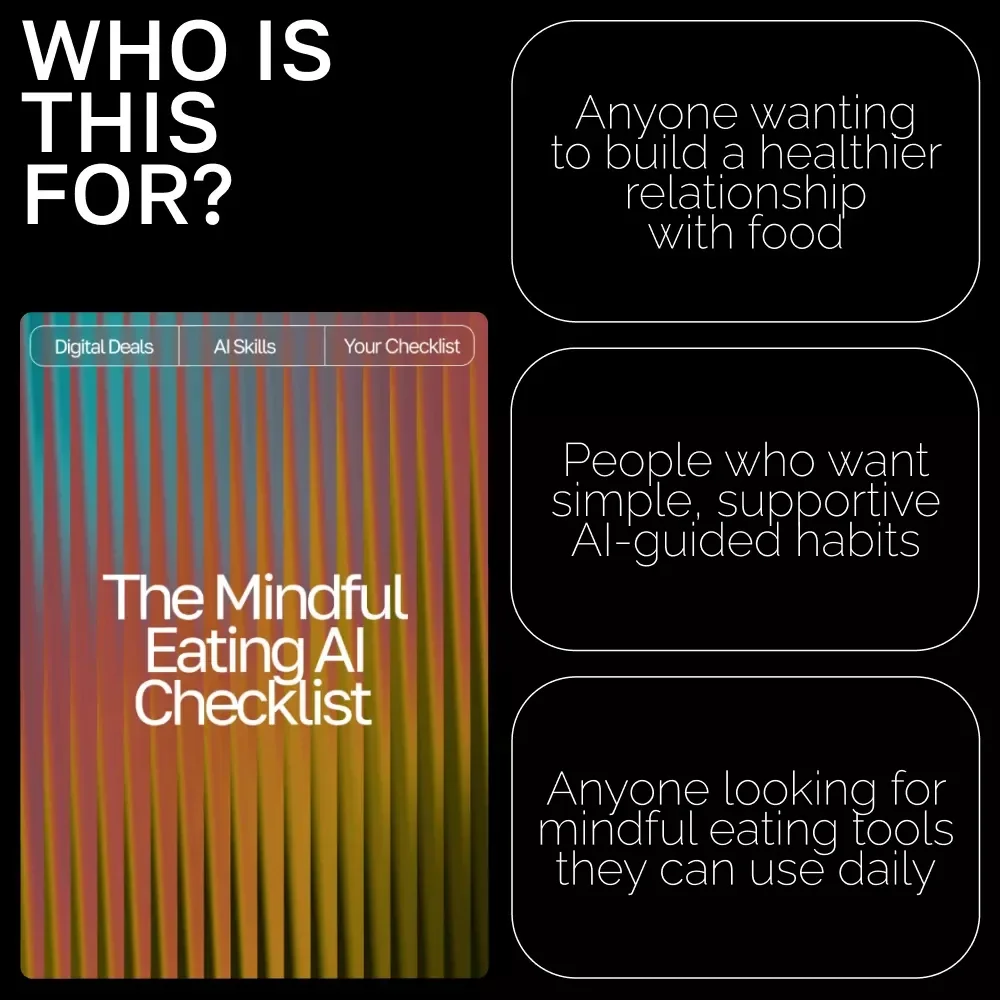 The Mindful Eating AI Checklist – Digital Wellness Guide for Conscious Eating, Healthy Habits & ai prompts for mindful eating | Instant Download