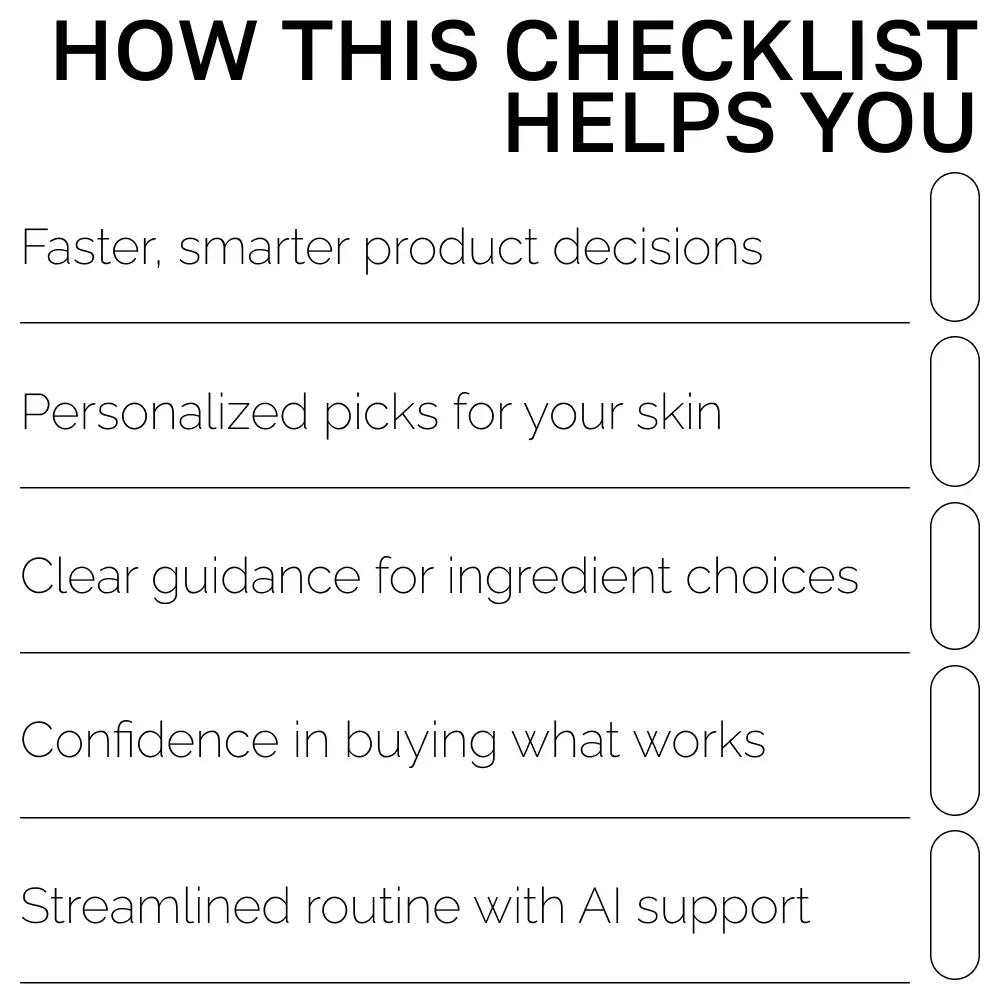 Find Your Perfect Beauty Match with AI – Ultimate Printable Checklist for Smarter Skincare Shopping | ai help for finding best beauty products | Digital Download Guide