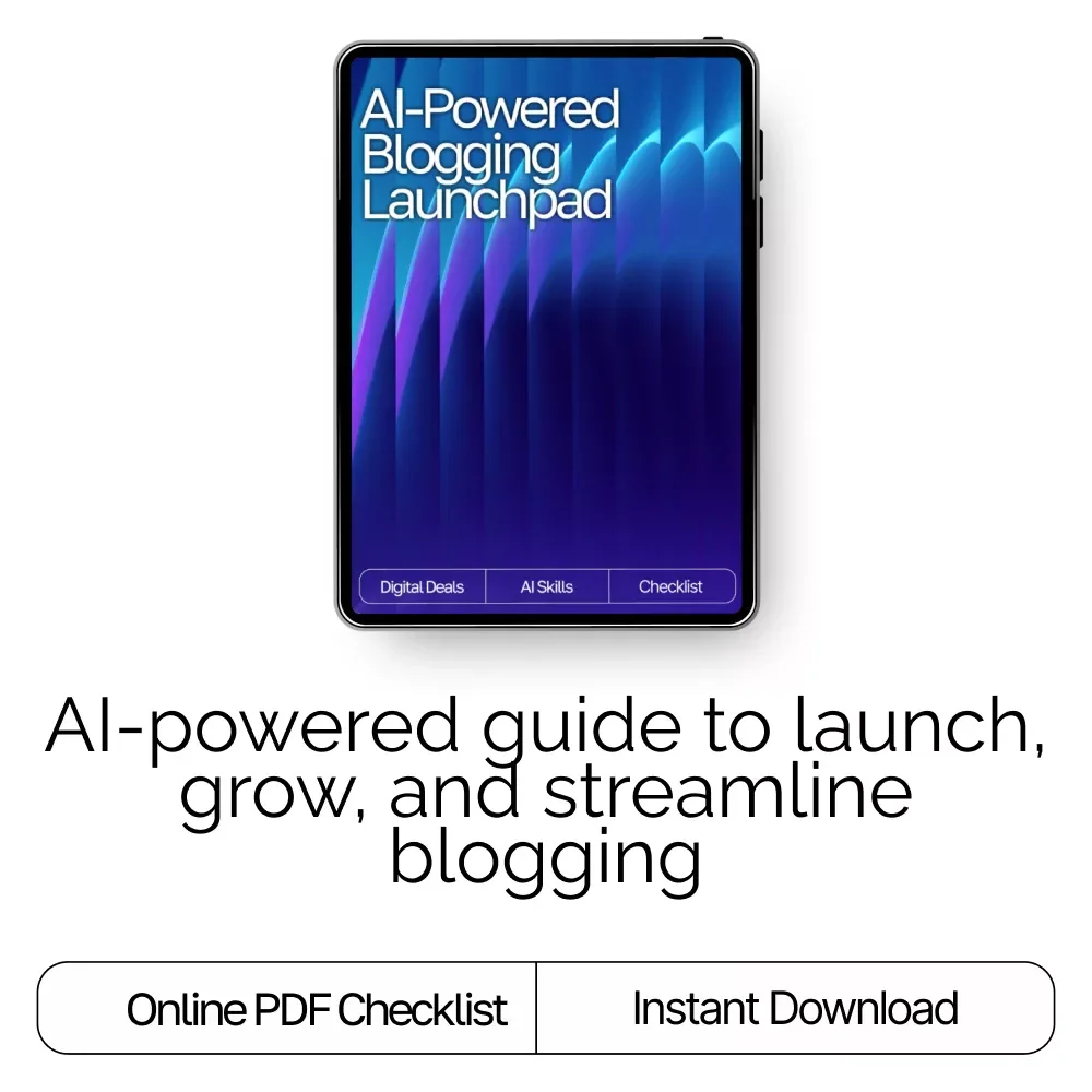 AI-Powered Blogging Launchpad | Ultimate Blogging Guide, AI Blogging Toolkit, SEO Content Planner, Digital Download for New Bloggers