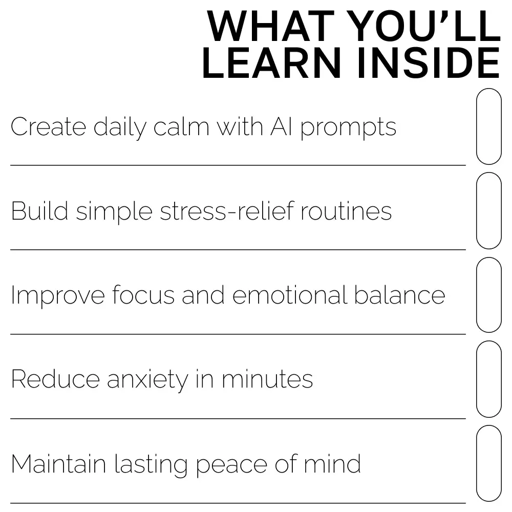 AI to Relieve Stress Every Day | AI Prompts for Stress Relief | Digital Guide for Calm, Focus, and Balance