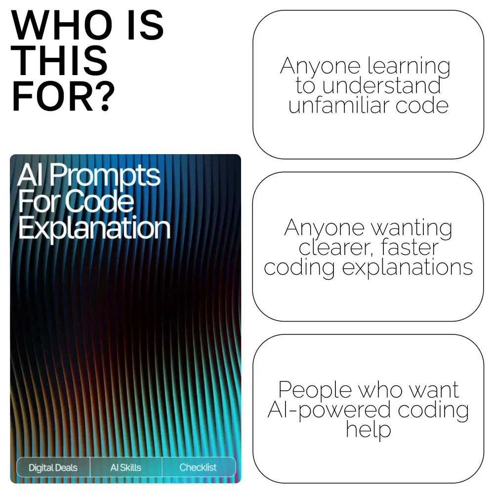 AI Prompts for Code Explanation Checklist | Developer-Friendly Digital Download for Faster Learning & Clearer Coding | ai prompts for code explanation