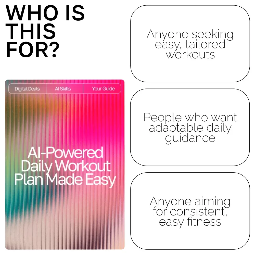 AI-Powered Daily Workout Plan Made Easy | Digital Fitness Guide for Personalized Training | ai daily workout plan | Instant Download Wellness eBook for Daily Routines