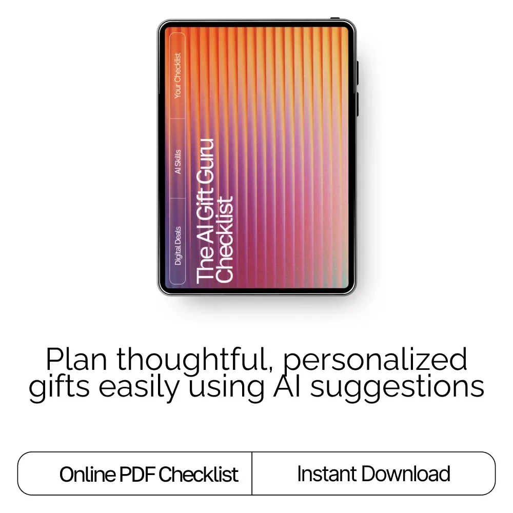 The AI Gift Guru Checklist | How to Use AI for Gift Ideas Digital Download, Personalized Gift Planning Guide