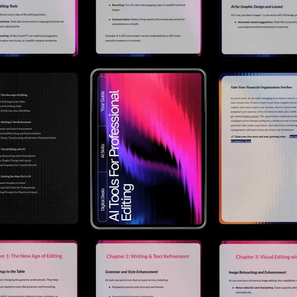 AI Tools for Professional Editing Guide – Complete Digital Download for Writers, Editors, Content Creators, and Designers | SEO Writing, Visual Editing & Workflow Optimization
