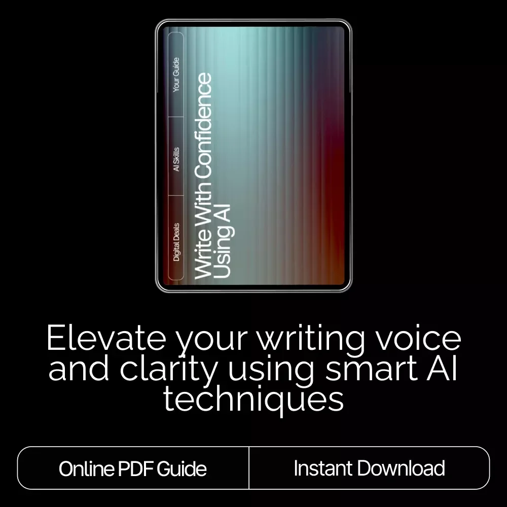 Write with Confidence Using AI – Premium Writing Style Guide for Authors, Bloggers & Creators | Improve Your Voice, Clarity & Flow | how to use ai to improve writing style