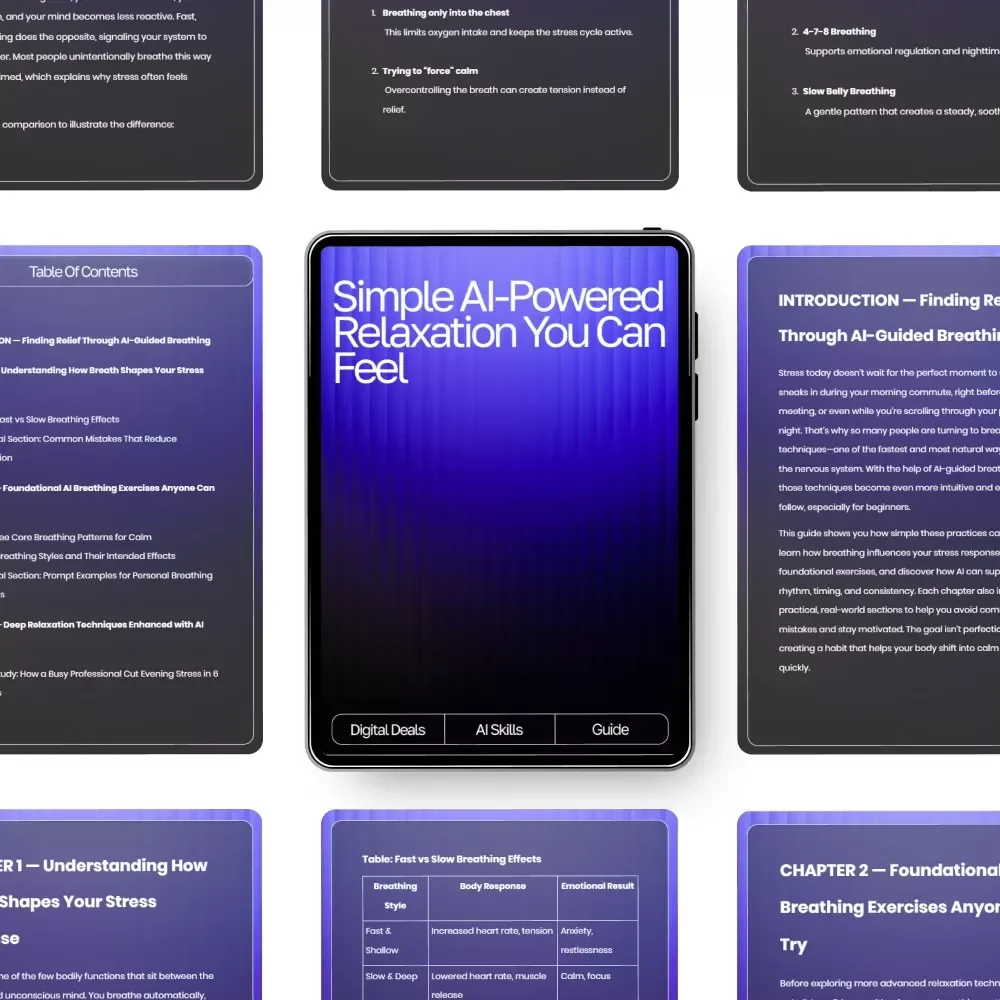Simple AI-Powered Relaxation You Can Feel | AI Breathing Exercises for Relaxation | Digital Guide for Daily Calm and Stress Relief