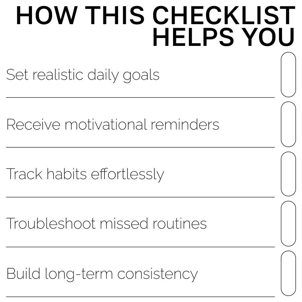 The AI Habit Hacker Checklist: Digital Download for Using AI Help Maintaining Daily Habits, Track Progress, Build Routines & Stay Motivated