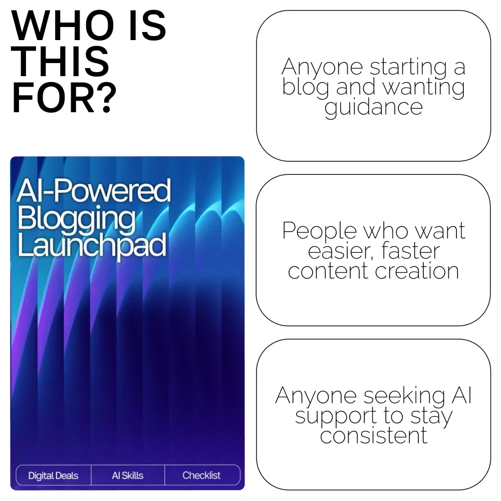 AI-Powered Blogging Launchpad | Ultimate Blogging Guide, AI Blogging Toolkit, SEO Content Planner, Digital Download for New Bloggers