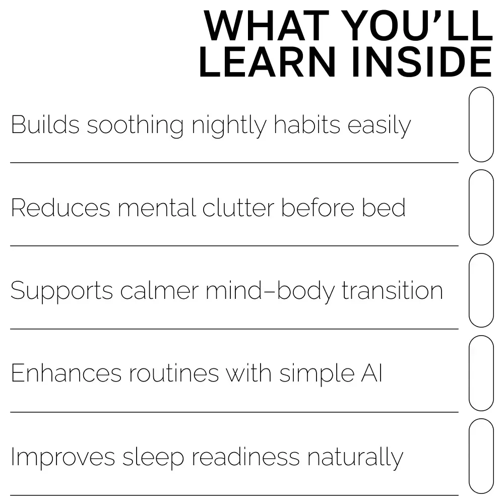 An AI-Supported Evening Wind-Down Guide – Relaxation Rituals eBook for Calm Nights, ai evening wind-down exercises, Digital Mind–Body Reset, Self-Care Routine Builder