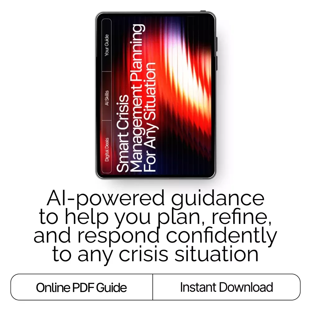 Smart Crisis Management Planning for Any Situation | AI-Enhanced Guide for Effective Preparedness | Digital Download | how to use ai for crisis management plans