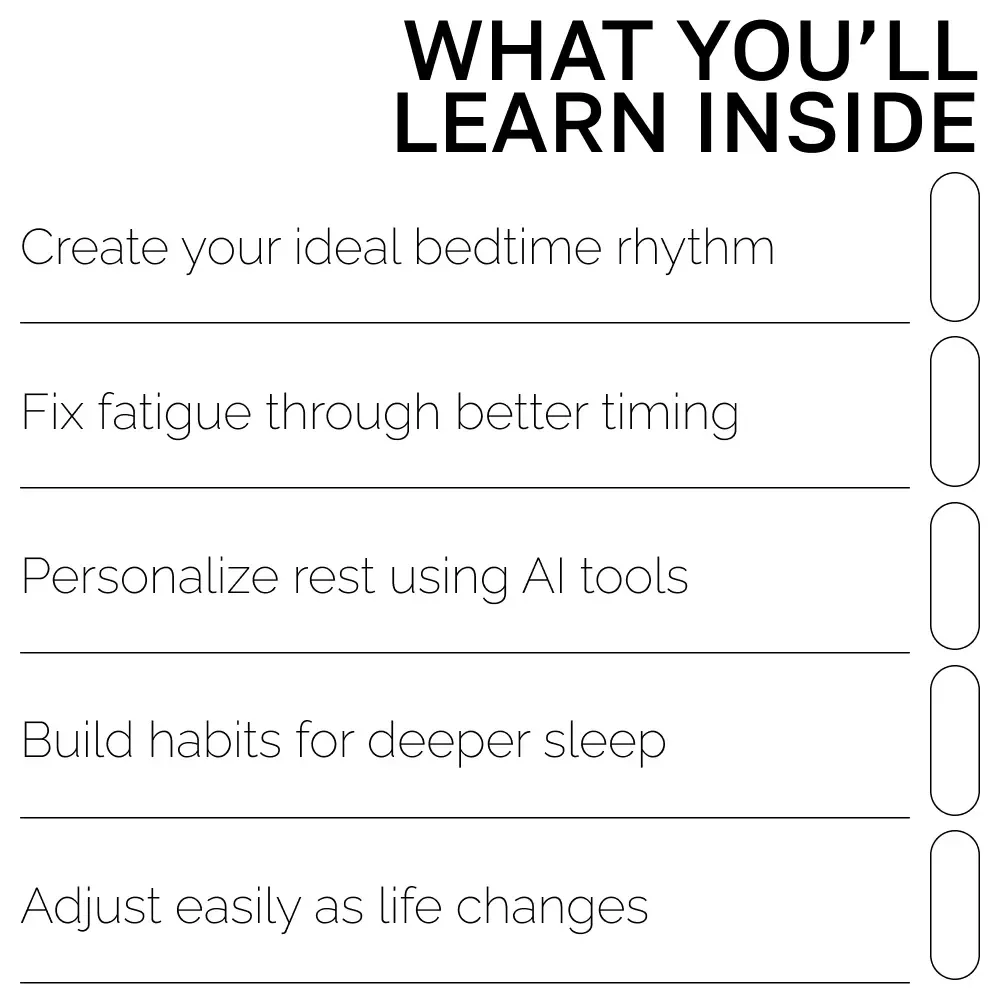 Sleep Better Starting Tonight | AI App for Ideal Sleep Schedule | Digital Guide for Rest, Energy, and Health