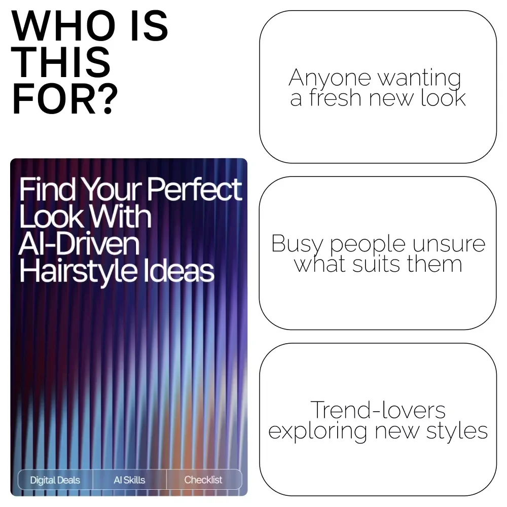 Find Your Perfect Look with AI-Driven Hairstyle Ideas | AI Help for Finding New Hairstyles | Digital Checklist for Personalized Hair Inspiration