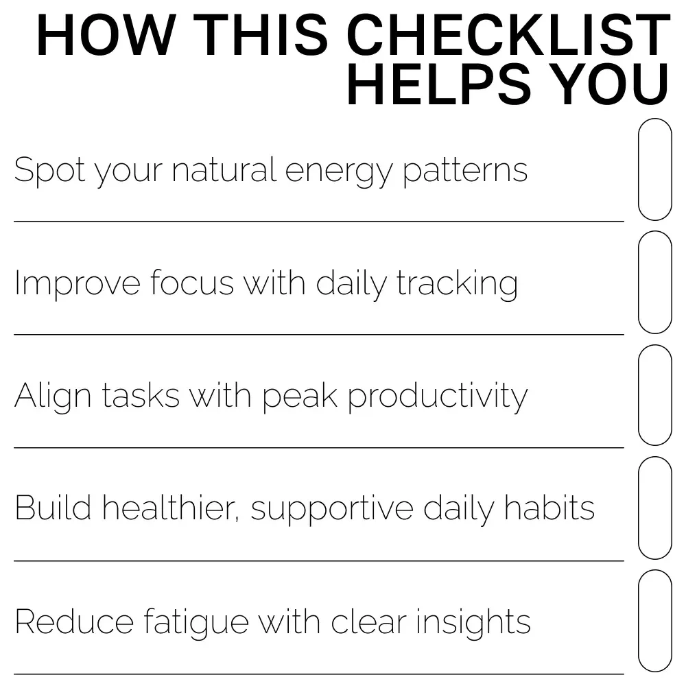 Your AI-Powered Daily Boost Checklist | Digital Energy Tracker, Productivity Planner, AI Wellness Tool, Daily Routine Optimizer Printable & Guide