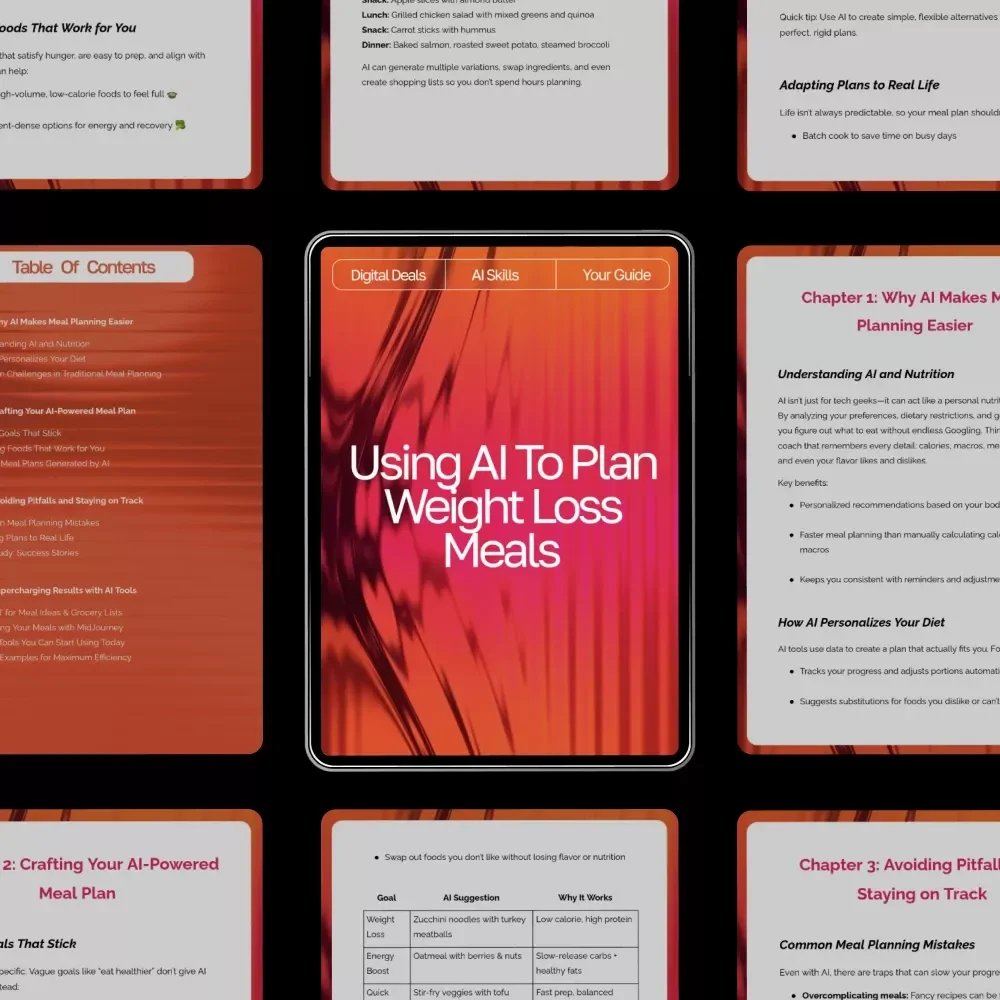 Using AI to Plan Weight Loss Meals | Digital Guide for Smarter Nutrition, Personalized Diet Planning & Healthy Eating with Artificial Intelligence