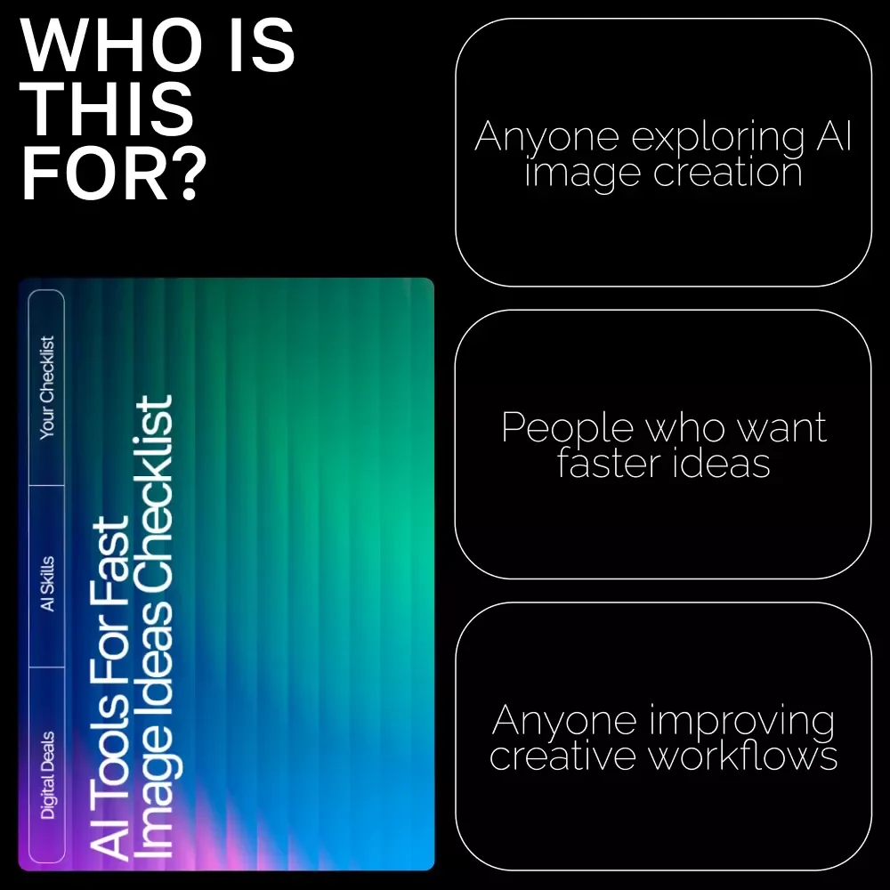 AI Tools for Fast Image Ideas Checklist | Creative Prompt Builder | Digital Download for Designers, Creators & Etsy Sellers