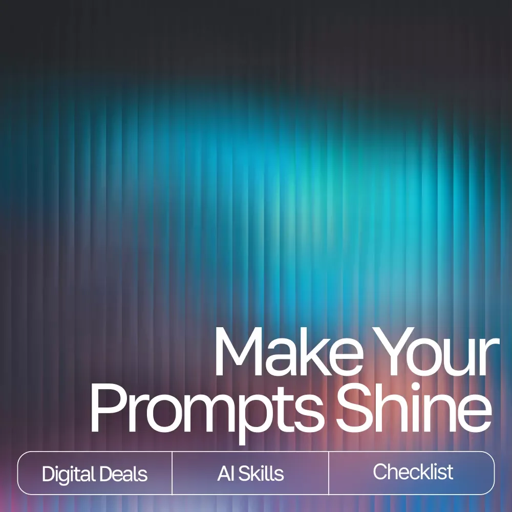 Make Your Prompts Shine – Ultimate Prompting Checklist for AI Success | Digital Download, Prompt Craft Guide, AI Writing Tool, Productivity Printable