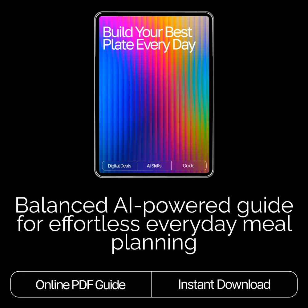 Build Your Best Plate Every Day — Balanced Diet Planner for Beginners with AI | Healthy Eating Guide, Digital Download, Meal Planning eBook