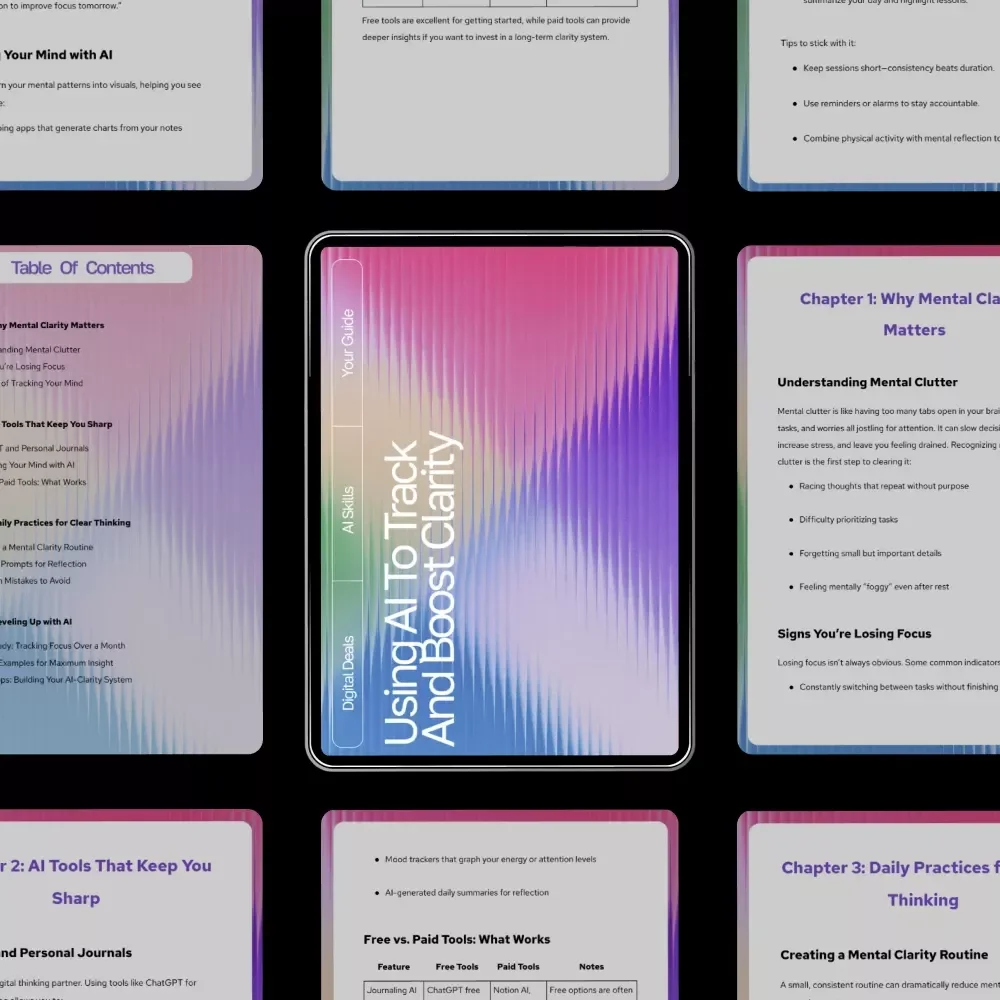 Using AI to Track and Boost Clarity | Digital Guide for Focus, Mindfulness, and Productivity with an AI Tracker for Mental Clarity